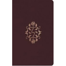 ESV Large Print Personal Size Bible - Burgundy Bonded Leather Rose of Sharon